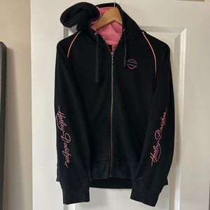Authentic Harley-Davidson Women's Long-sleeved Embroidered Fleece Hoodie